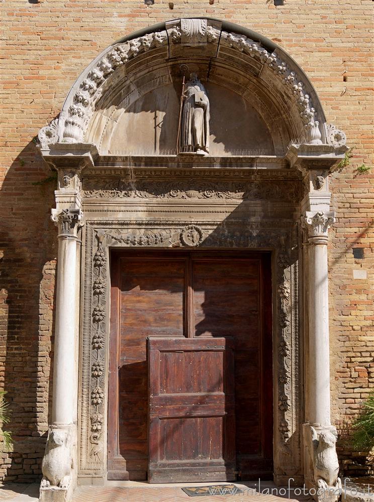 Recanati (Macerata, Italy) - Door of the Church of Sant'Agostino
